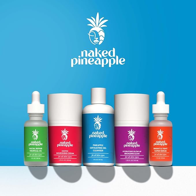 VIP Bundle - Gel Cleanser, Super Serum Facial Repair, Nourishing Cream, and Bronzing Elixir - Your Glow-Up Essentials