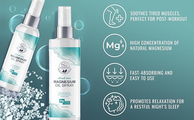 Natural Elephant Dead Sea Magnesium Oil Spray for Topical Use | 100% Pure | 2 Liter Bulk Refill (4.2 lbs) | Promotes Relaxation and Well-Being