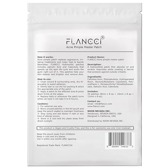 Pimple Patch Acne Patches Facial Skin Care Products, Blackhead Remover Skincare, Pimple Patch for Face and Hydrocolloid Acne Treatment Patch Salicylic Acid, Acne Spot Treatment (24 Count (Pack of 1))