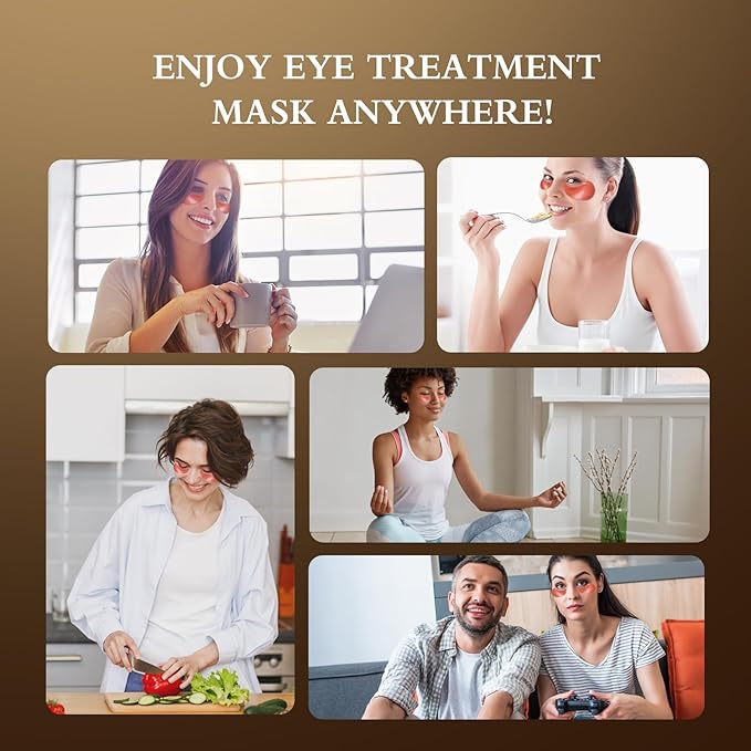 Puffy Eyes Smoothing Under Eye Patches, Caffeine Eye Masks for Wrinkles and Dark Circles, Undereye Bags, Brightening Skincare Treatment for Men & Women, Vegan & USA Tested