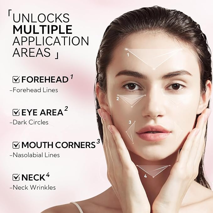 BREYLEE Pink Rose Eye Mask– 60 Pcs - Puffy Eyes and Dark Circles Treatments – Look Younger and Reduce Wrinkles and Fine Lines Undereye, Improve and Firm eye Skin - Pure Natural Material Extraction