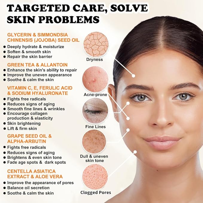 Vitamin C Face Serum Nourishing and Moisturizing Firming Suitable For Liquid Late-night People Sensitive Skin1floz/30ml