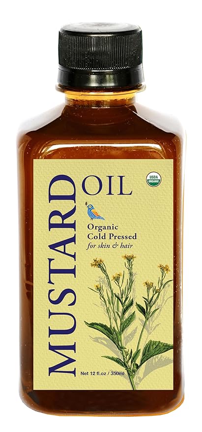 DAANA Mustard Oil for Skin: Certified USDA Organic, Extra Virgin, Cold Pressed