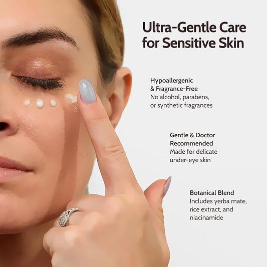 Infuse Skin Yerba Mate Radiance Eye Cream | Anti-Aging Treatment for Dark Circles & Puffiness | Hydrating with Caffeine & Peptides | Mature Skin | 15ml