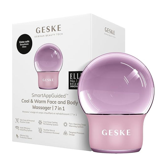 SmartAppGuided™ Cool & Warm Face & Body Massager | 7 in 1 | Multifunctional Massager | Face & Body | Battery-free Cooling & Warming | Firms, Relaxes & De-Puffs Skin | Globular Design