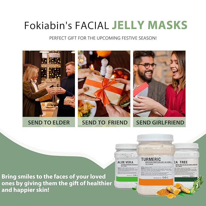 Jelly Mask for Facials, Hydrating & Moisturizing Peel-Off Rubber Gel Face Mask Skin Care for Deep Hydration & Glow, 23 Fl Oz Jar Professional Spa Use for All Skin Types with Aloe vera essence