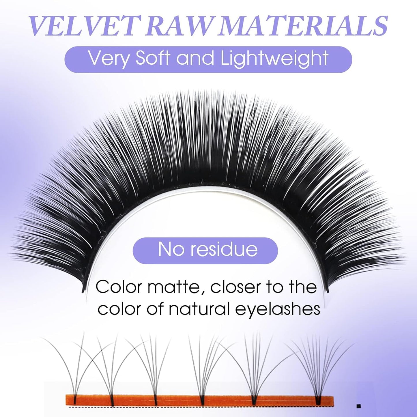 Easy Fan Volume for Lash Artists: Wendy, Handmade Fans for Eyelash Extensions, Self Fanning, Blooming, C-KH, Black, D-0.07-8-14