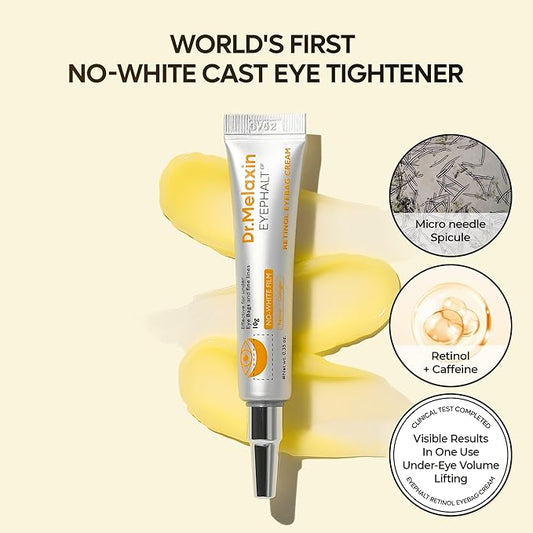 Retinol Eyebag Cream for Puffiness, Dark Circles & Fine Lines, Wrinkle, EGF Anti-Aging Under Eye Moisturizer with Niacinamide&Ceramide Makeup friendly korean skin care