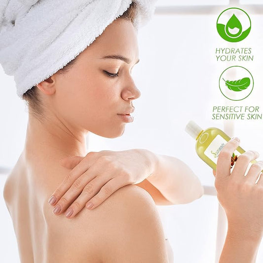 Soapeauty Sweet Almond Oil Cold Pressed Refined | 100% Pure Sweet Almond Oil Available in Bulk | Carrier for Essential Oils, Almond Oil for Skin, Face, and Hair, Soap Making | 24 fl oz (2 * 12 fl oz)