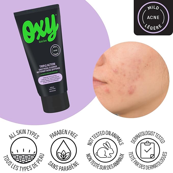 Oxy Triple Action Daily Facial Cleanser, 162ml