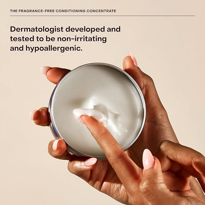 The Fragrance-Free Conditioning Concentrate, Hydrating for Dry, Damaged, or Color-Treated Hair, Hair Mask, Sensitive Skin, Gentle On All Scalps, Plant-Based, Vegan, 3.4 fl oz, 50+ Uses, TIN