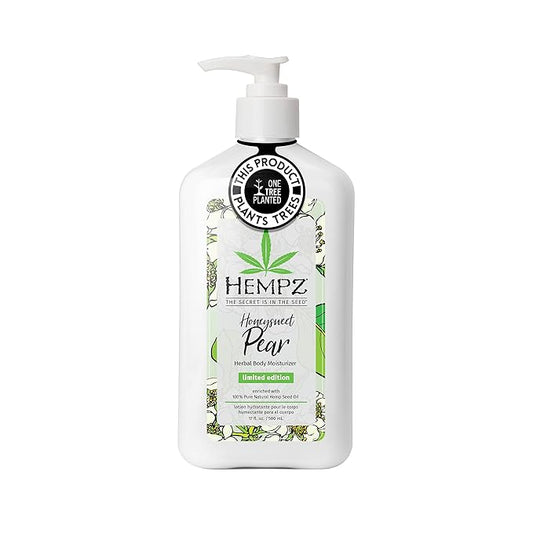 Hempz Body Lotion - Honeysweet Pear Limited Edition Daily Moisturizing Cream, Shea Butter, Agave, Pear Fruit Hand and Body Moisturizer - Skin Care Products, Hemp Seed Oil - 17 Fl Oz