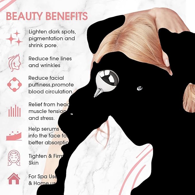 PRIME Fitness Ice Globes for Facials | Unbreakable Steel Cooling Roller | Cryo Sticks for Face | Massager for Face Neck & Eyes | Skin Care for Dark Circles, Puffiness, Wrinkles, (360 Rotating)