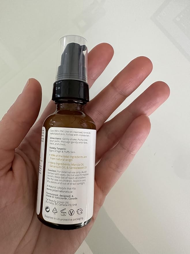 Face Serum Marula With Vegan Hyaluronic Acid, Visibly Targets Signs Of Aging, Fast Absorbing, Vegan, Cruelty Free, 100% Natural Skin Care, 1 fl.oz