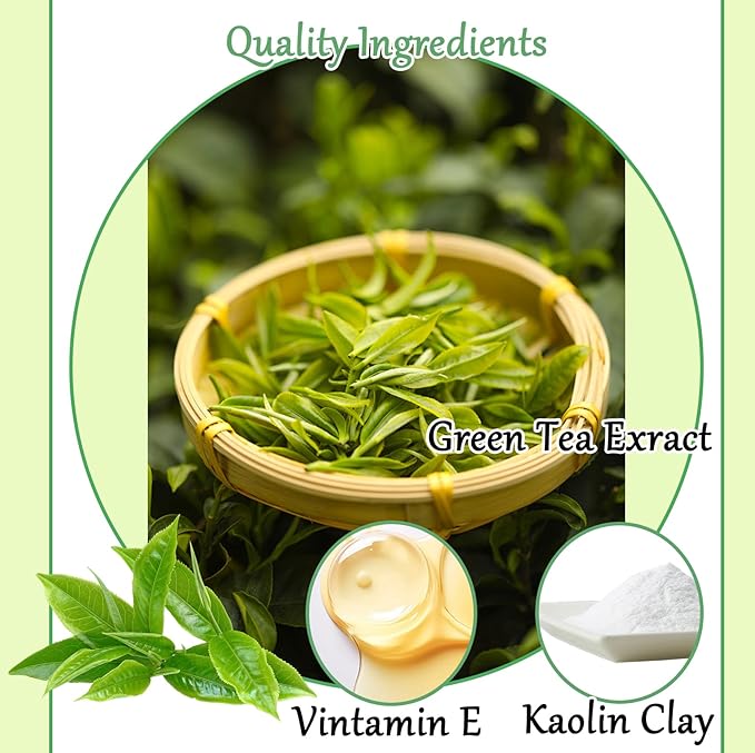 2 Pack Green Tea Purifying Clay Face Mask,Deep Cleansing Pore Green Tea Blackhead Remover Mud Mask Stick for Face & Nose,Oil Control Long Lasting Moisturizing Facial Mask for All Skin Types