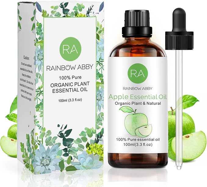 Apple Essential Oil (100ML), 100% Pure Natural Organic Apple Oil for Diffuser, Massage, Skin Care, Yoga