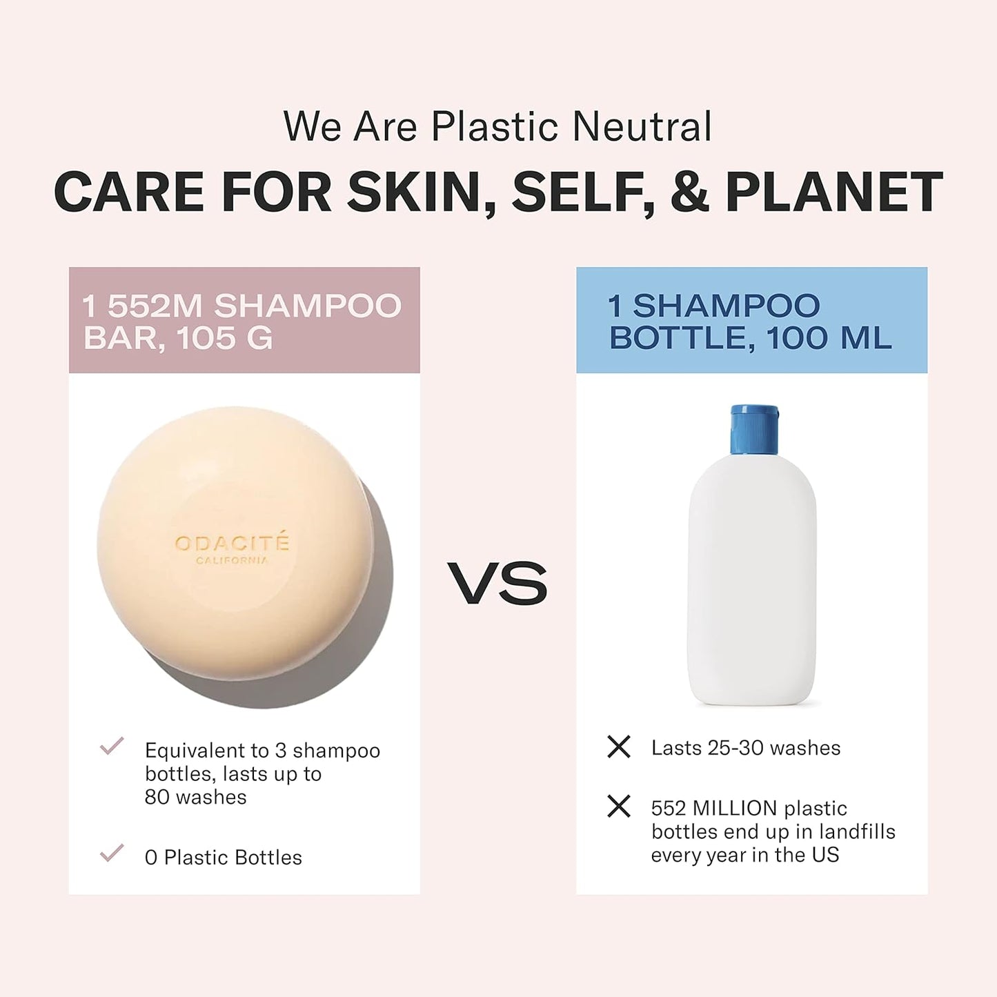 ODACITE Odacité Shampoo Bar for Hair Care - Argan & Coconut 552M Natural Soap Bar - Cleansing Shampoo to Hydrate & Moisturize Skin 3.7Oz