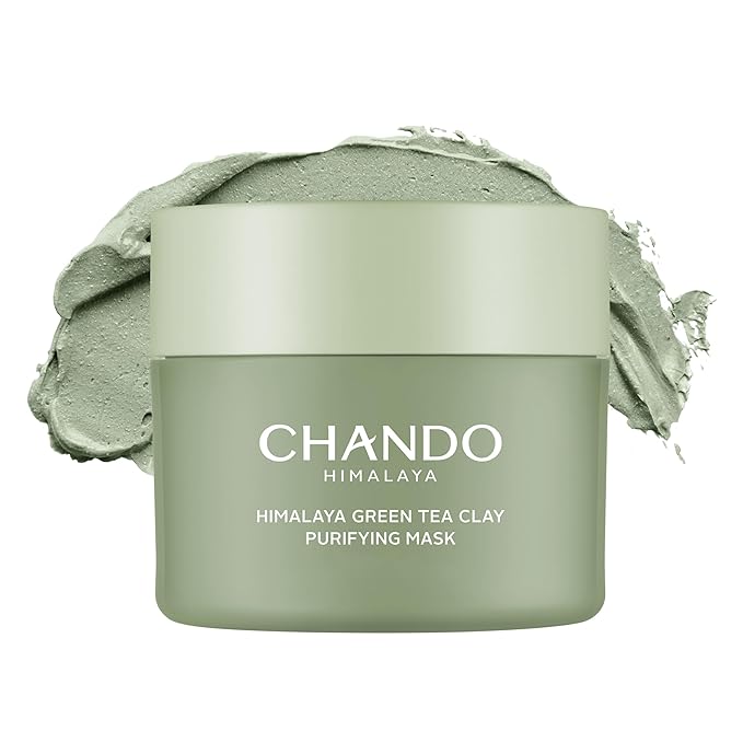 Purifying Green Tea Mask, Natural Facial Clay Mask Deep Pore Cleansing with Green Tea Extract and Portulaca Extract, for Clogged Pores, Detoxifies & Balance Oil, 3.52 fl.oz