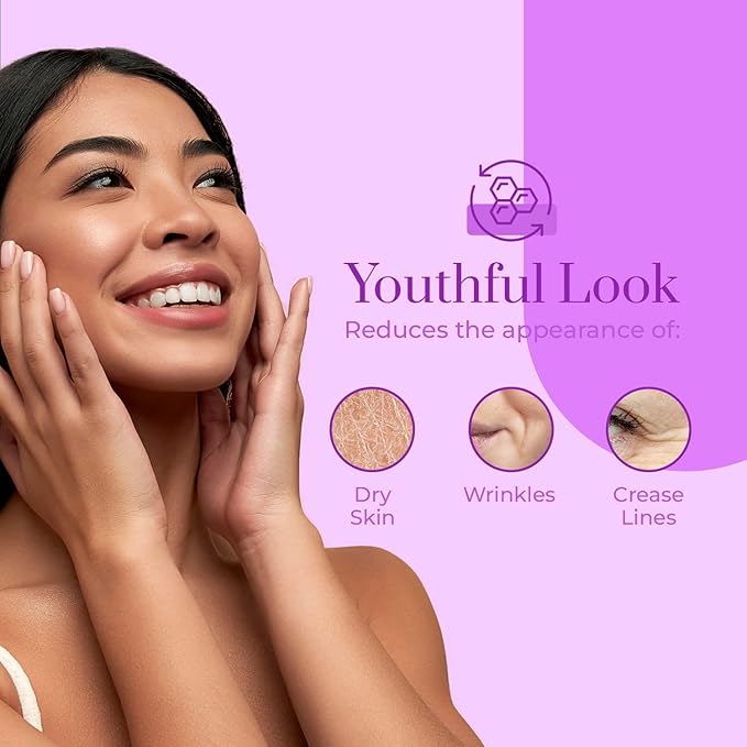 Collagen Daily Face Moisturizer - Dermatologist Tested, Reduces Wrinkles, Fine Lines, Hydrating, Anti-Aging, Clean Beauty, Cruelty-Free Korean Skin Care - All Skin Types - 1.69 oz