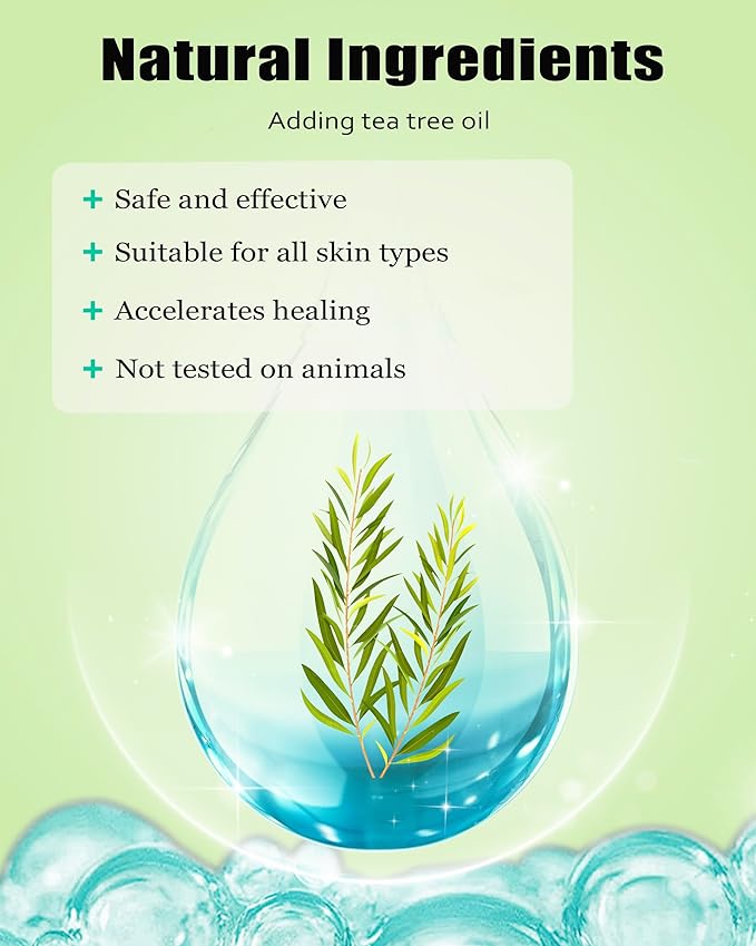 Beviliu 216 Count Pimple Patches for Face(Tea Tree Oil & Ultra-Thin Day/Thick Night Use) Hydrocolloid Acne Patches for Face, Zit Patches for Face, 2 Sizes, Facial Skin Care Products