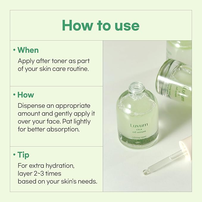 Calming Repair Cica Oil Serum, Centella Essence, 40% Moisture Oil, 1.01 fl. oz