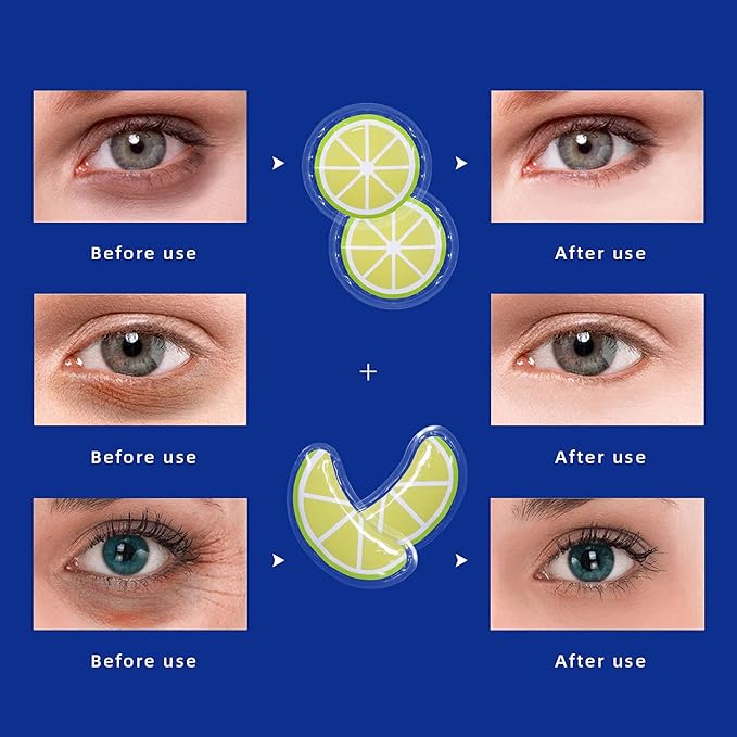 ZNÖCUETÖD Bundle of Gel Beads Ice Face Mask for Headaches, Puffy Eyes, Redness, Migraines and Gel Ice Pack Reusable Cooling Eye Pads and Under Patches