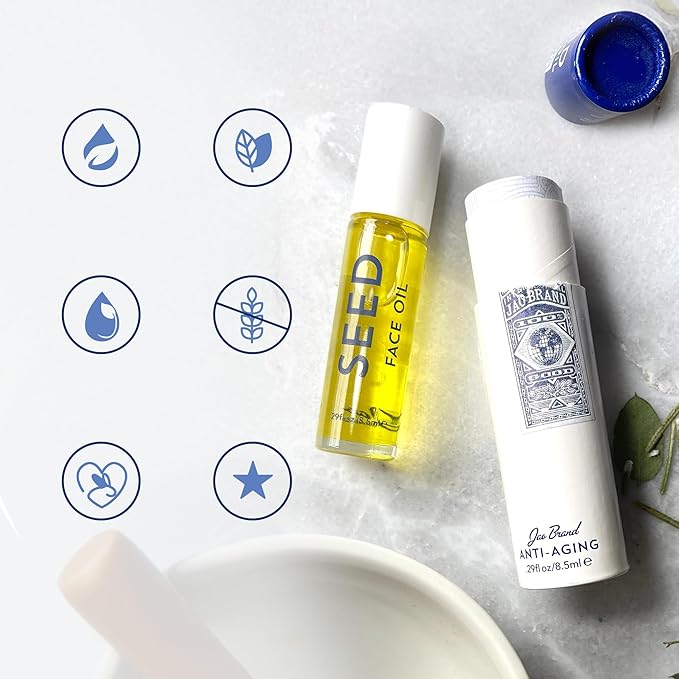 Jao Brand Seed Face Oil | Hydrating Serum For Plump, Smooth Skin | Lightweight Moisturizer | Facial Oil For All Skin Types | Restores Elasticity | No Parabens, No Fillers | 0.29 fl. oz.
