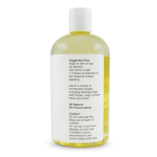 Soapeauty Sweet Almond Oil Cold Pressed Refined | 100% Pure Sweet Available in Bulk | Carrier for Essential Oils, Almond Oil for Skin, Face, and Hair, Soap Making | 16 fl oz