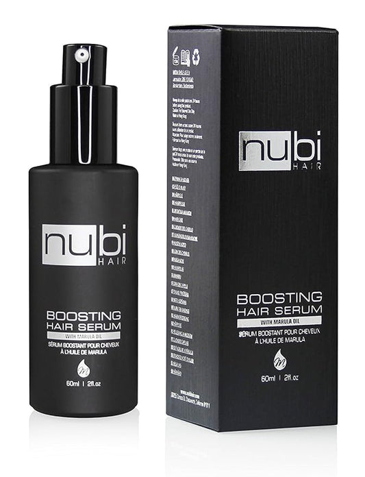 Nubi Marula Anti Frizz Serum - Smoothing Serum for Dry Hair Repair and Shine with Vitamin E, Aloe Vera - 2 Fl Oz