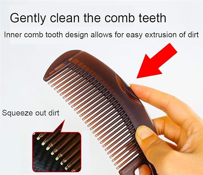 Dandruff Comb Energy Massage Comb Hair Dressing Comb Healthier Scalp and Better Hair Quality Removal of Dandruff and Dirtfor Women Men (with red bag)