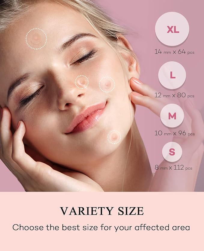 Acne Patches Pimple Patches for Face 4 Sizes 528 Count