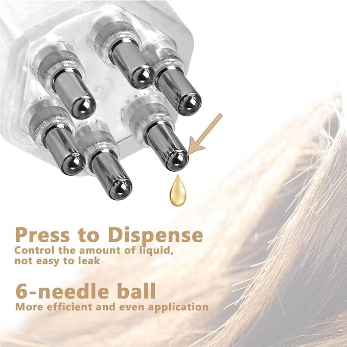 Scalp Applicator Brush Tool Dedicated to Minoxidil, Hair Serum Applicator, Oil Scalp Massage Applicator Comb with Smooth Glide and Even Dispensing(Not lnclude Any Liquids)