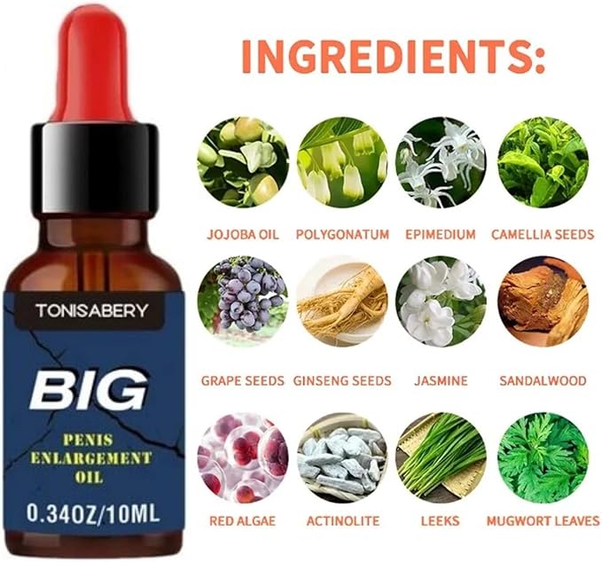 Massage Oil Enlargement Oil Increase Enlarge Gel Thicker Longer Stronger Large Size Enlarger Cream BLSEX for Men (F230-BIG)