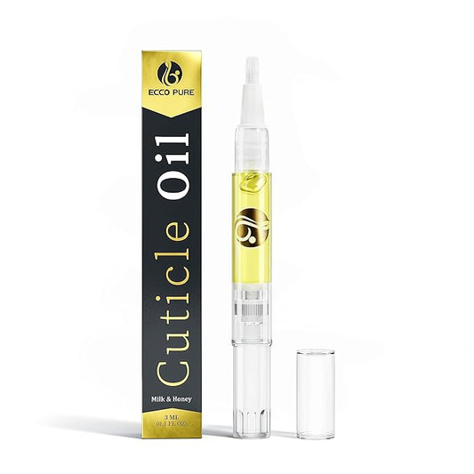Cuticle Oil Pen with Milk and Honey - Cuticle Protector - Nail Care and Growth Treatment - Acrylic Nail Art Accessory - Contains Vitamin E