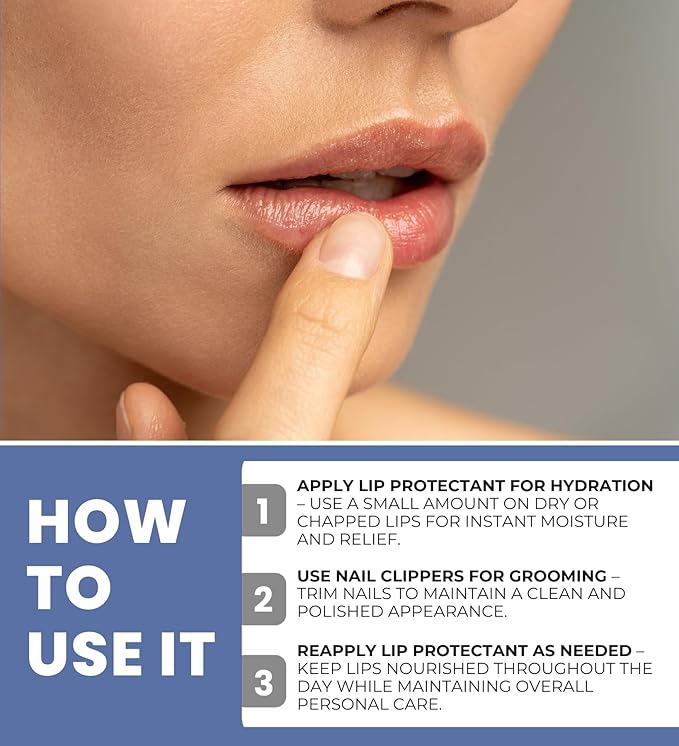 Lip Medex Lip Protectant 0.25 oz Bundle with Nail Clipper - Medicated Balm for Chapped Lips - Quick Cooling Relief - Moisture Restoration - Protects from Dryness - (13 Items)