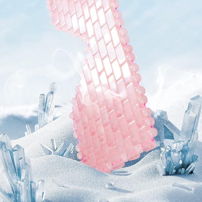 gemshan Rose Quartz Eye Mask & Jade Eye Mask Facial Maks for Relive Eliminate Puffiness Anti Aging Therapy Hot or Cold Using