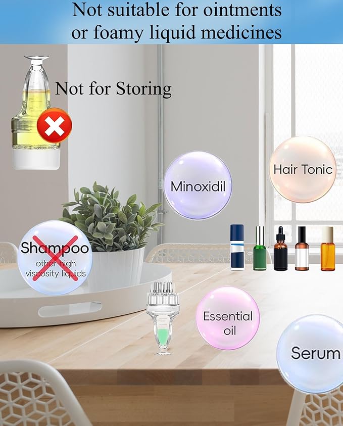 2 pcs Hair Oil Applicator for Scalp Oil Applicator for Scalp,Oil Comb/Scalp/Hair Applicator, Small Minoxidil Brush Scalp Applicator(Transparent)