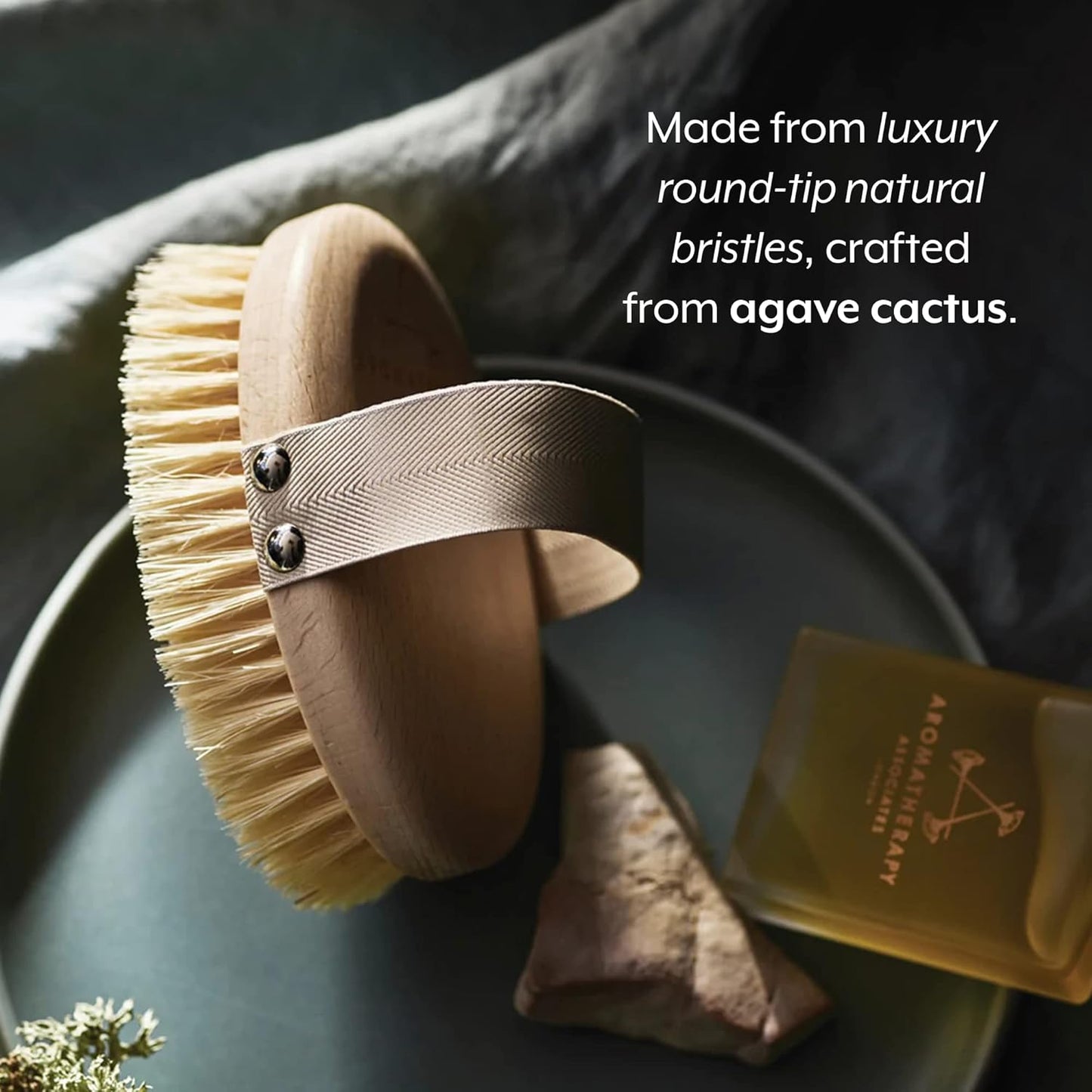 Aromatherapy Associates Revive Body Brush, Natural Dry Brush to Exfoliate Skin and Boost Circulation, Cellulite Brush Made of Natural and Sustainable Materials (1 Count)