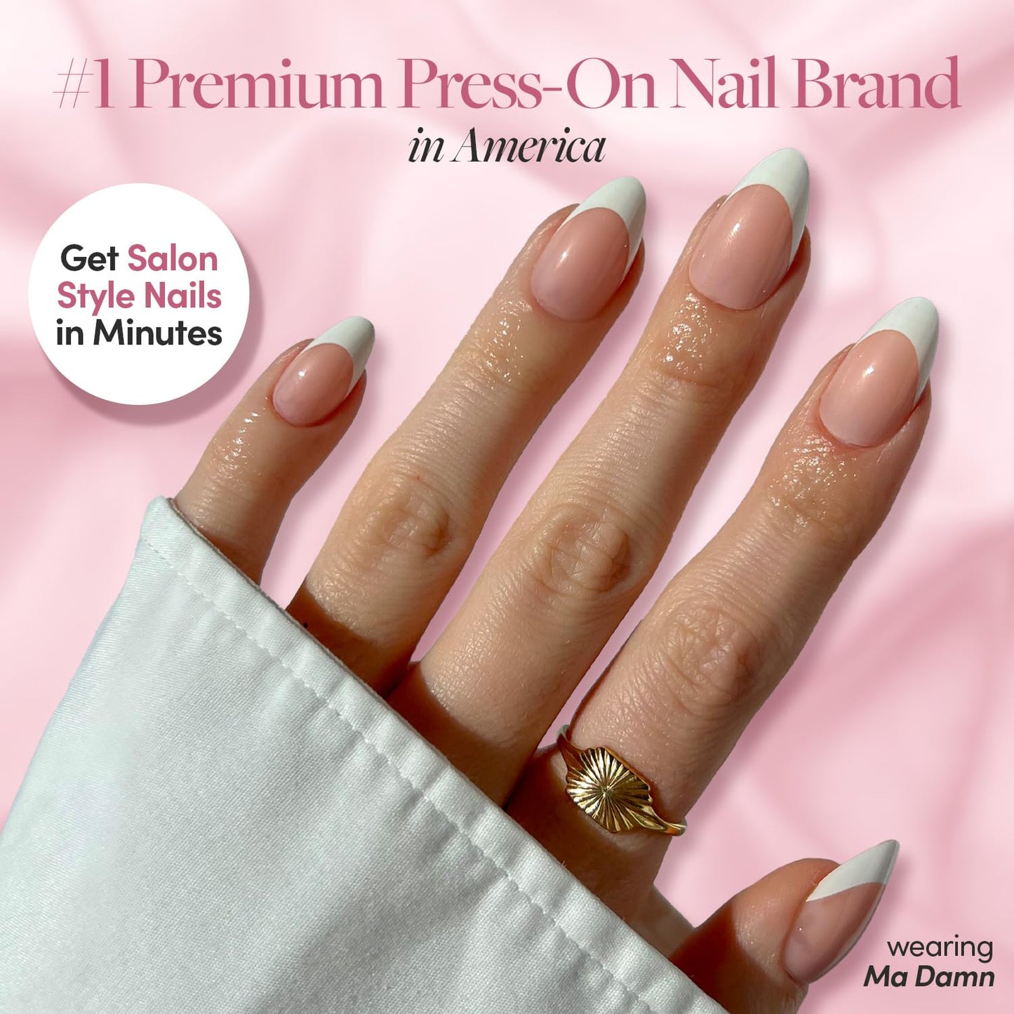 Glamnetic Super Strong Brush On Nail Glue | Brush Tip Applicator, Mess Free, Travel Friendly, Vegan | Durable & Long-Lasting | .24 fl. oz.