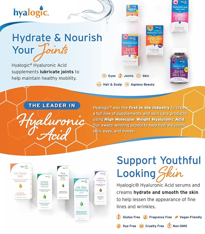 Hyalogic Dark Circle Lightening Face Serum - Treat Under Eye Dark Circles w/Hyaluronic Acid, Eveseryl & Regu-Age - Soothe, Nourish & Rejuvenate Skin - .47oz