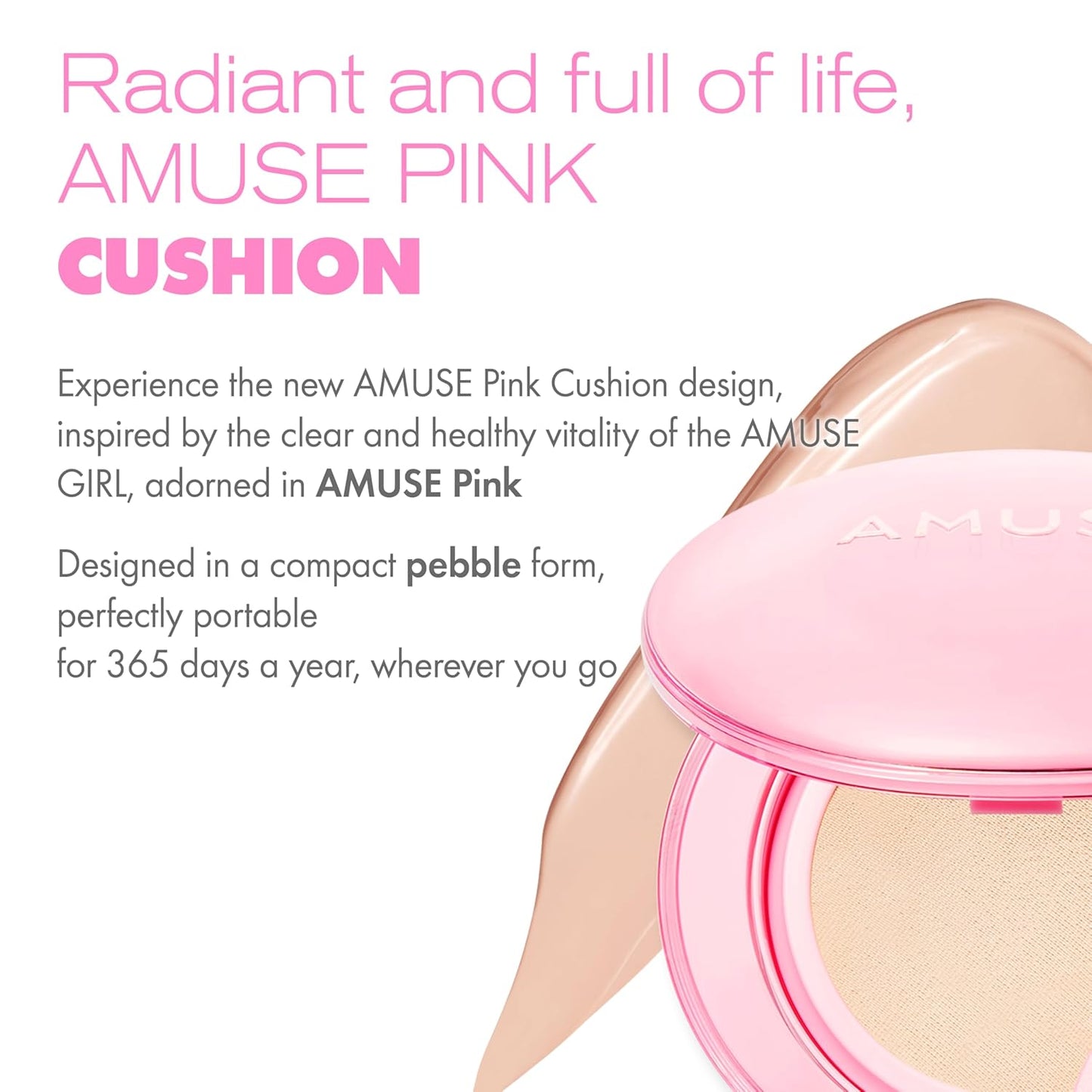 Amuse SEOUL DEW POWER VEGAN CUSHION [REFILL] | Dewy, glow, long-lasting, clean beauty, lightweight, natural look, foundation for sensitive skin, hydrating cushion ([REFILL] 1.5 NATURAL)