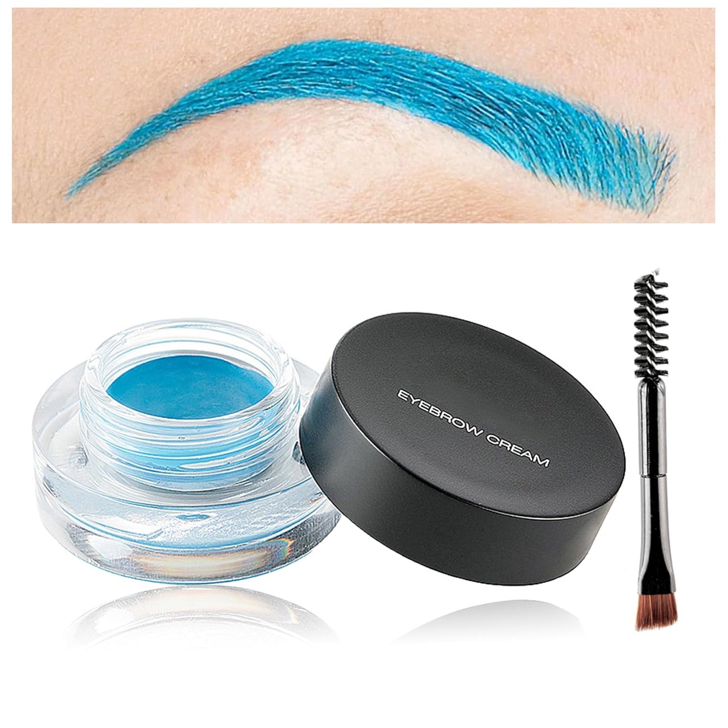 Eyebrow Pomade Cream,Brow Pomade Gel Naturally Long Lasting Waterproof,Delicate and Smooth Eye Brow Makeup Cosmetics with Eyebrow Brush - Sky Blue
