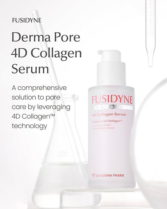 Derma Pore 4D Collagen Serum – Korean Skincare, 50ml/1.69 fl.oz | Hydrating Peptide Serum for Pore Minimizing & Radiant Skin | Korean Glass Skin Essence
