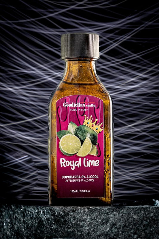 The Goodfellas' smile Alcohol-Free Soothing Aftershave Splash/Tonic, Made in Italy, 100 ml, 3.38 oz (ROYAL LIME/Zesty Sicilian Lime)