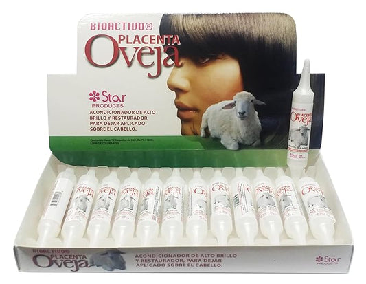 Placenta Oveja 3 Pack – 0.61 oz Each, Hair Repair Treatment with Sheep Placenta Extract for Strengthening & Revitalizing Damaged Hair
