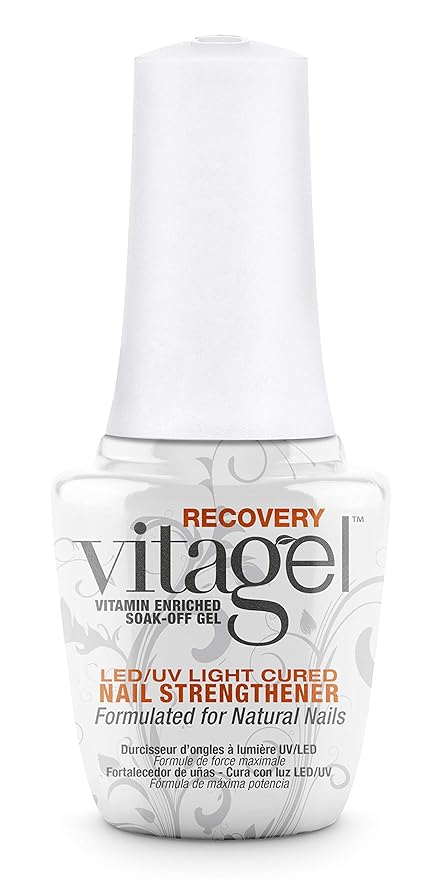 Gelish MINI Vitagel Recovery Nail Strengthener - Strengthening Polish, Base Coat, Fortifies and Repairs Weak, Thin, and Brittle Nails (0.3 oz)