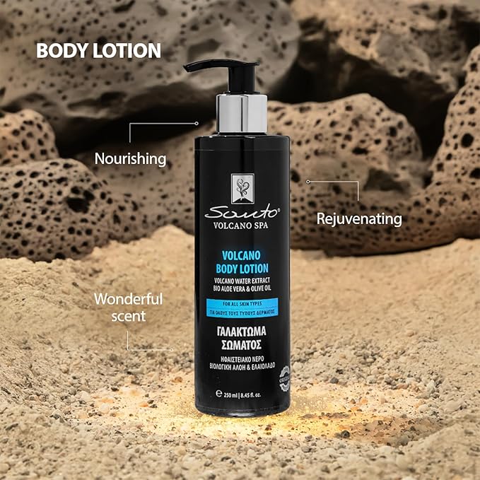 Volcano Body Lotion 250ml – Lightweight, Fast-Absorbing Hydration Body Moisturizer with Volcanic Water, Minerals & Organic Oils – Dry Skin Moisturizer for Softness, Nourishing & Revitalizing Skin