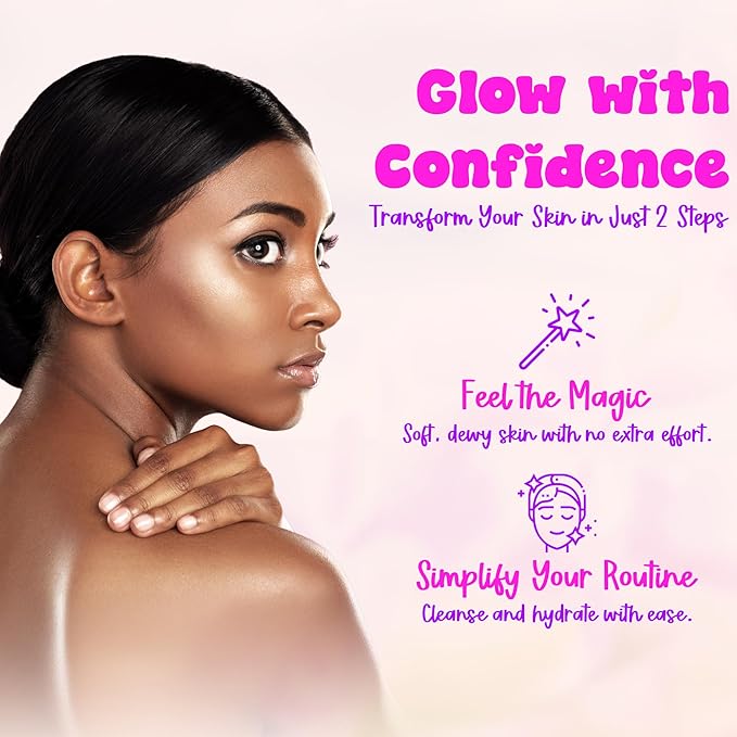 Dew-It-All Drops - Organic Face Cleanser & Moisturizer In One - Lightweight Hydrating Facial Oil for Glowing Skin – Natural Makeup Remover & Anti-Aging Serum - All Skin Types 30mL