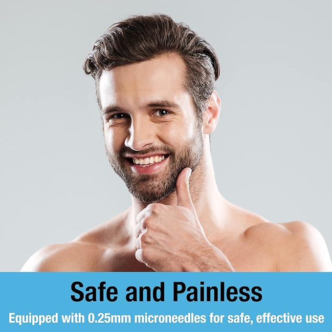 Beard and Hair Derma Roller (1Pack) by Tilcare - Sterile Titanium Derma Roller 0.25mm