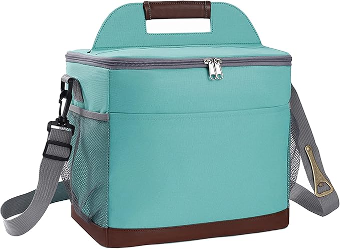 24-Can Insulated Lunch Bag for Women & Men - Large Soft Cooler Box with Leakproof Design, Lightweight Thermal Tote for Work, Travel, Picnic, Camping (Mint Green)